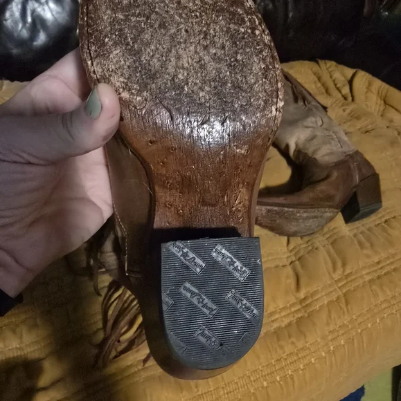 Tony Lama Fringe Cowboy Boots 9.5 - Picture 5 of 16